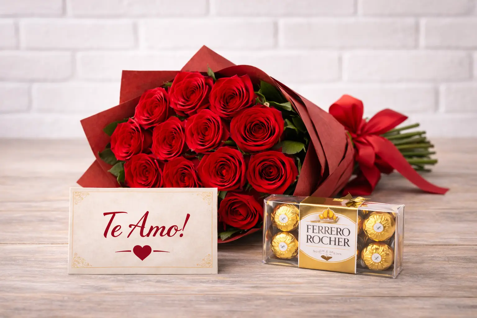 Buquê de Rosas com Ferrero Rocher